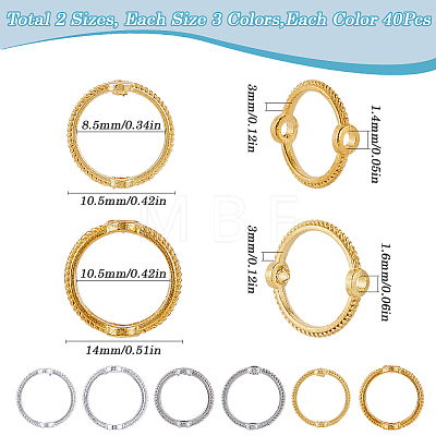 240Pcs 6 Styles Alloy Bead Frames FIND-SP0002-53-1