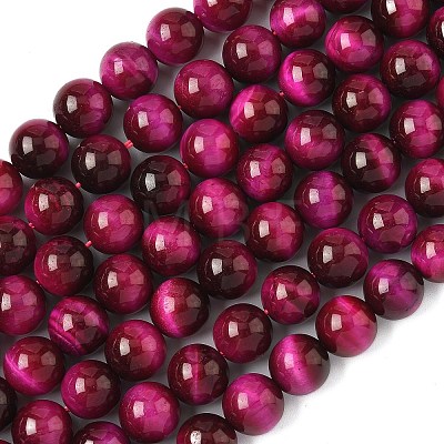 Natural Rose Tiger Eye Beads Strands G-G099-10mm-12-1