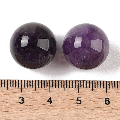 Natural Amethyst No Hole Sphere Beads G-K353-04D-03-1