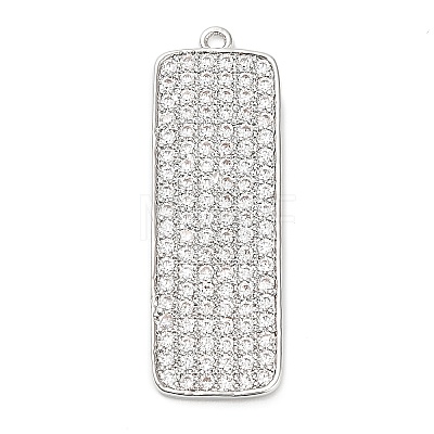 Brass Micro Pave Cubic Zirconia Pendants KK-L229-032P-1