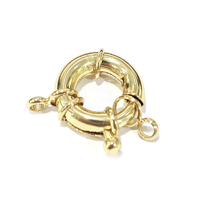 Rack Plating Brass Spring Clasps KK-D399-B-G-NF-1