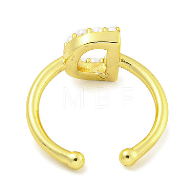 Rack Plating Brass Open Cuff Rings for Women RJEW-F162-01G-D-1