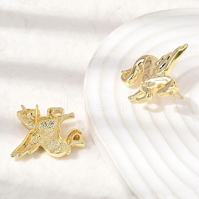 Horse Brass Stud Earrings EJEW-D352-03G-01-1