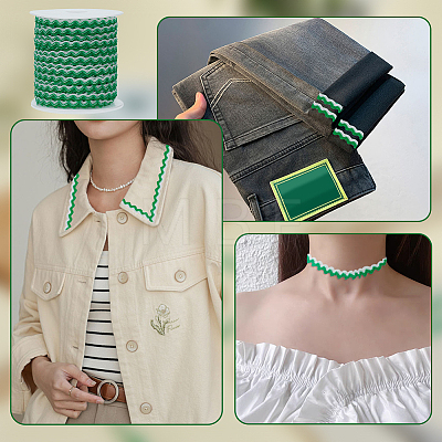 2 Bundles Polypropylene Wavy Fringe Trim Ribbon OCOR-FG0003-05B-1