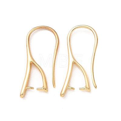 Brass Earring Hooks KK-G604-05G-1