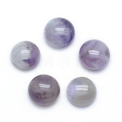 Natural Amethyst Cabochons G-P393-R14-8MM-1