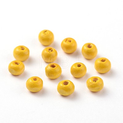 Dyed Natural Wood Beads WOOD-Q006-12mm-03-LF-1