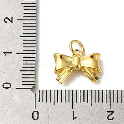 925 Sterling Silver Bowknot Charms STER-K180-01G-1