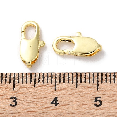 Rack Plating Brass Lobster Claw Clasps KK-F090-23G-01-1