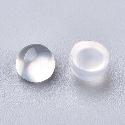 Natural White Agate Cabochons X-G-P393-R07-4MM-A-1