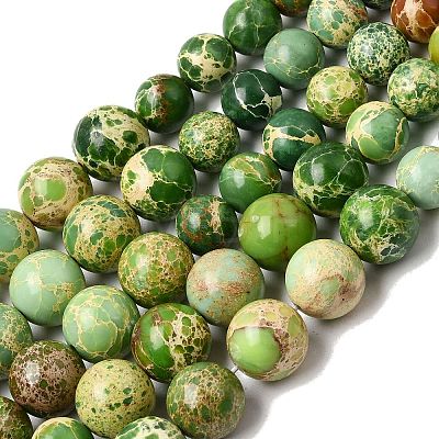 Natural Imperial Jasper Graduated Beads Strands G-A323-C03-01C-1