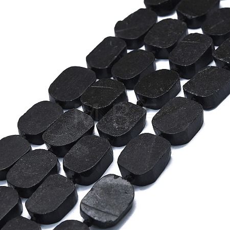Natural Shungite Beads Strands G-K245-J22-01-1