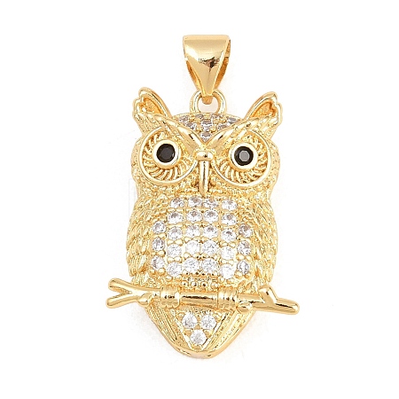 Brass Micro Pave Cubic Zirconia Pendants KK-A297-02G-1
