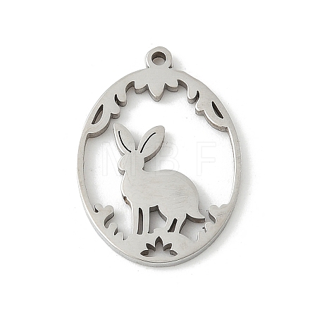 304 Stainless Steel Pendants STAS-Q354-02A-P-1