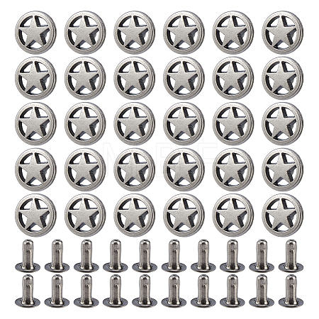 120 Bags Zinc Alloy Decorative Rivets FIND-FH0017-90B-1