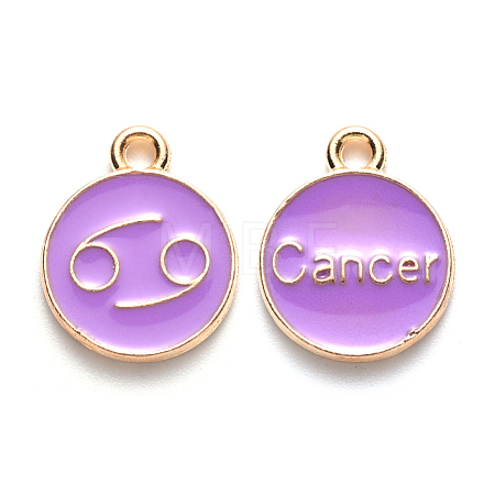 Alloy Enamel Pendants X-ENAM-S124-01B-01D-1
