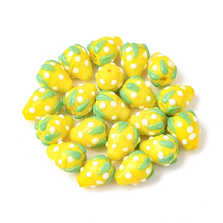 20Pcs Handmade Lampwork Bumpy Beads LAMP-YW0001-81F-1