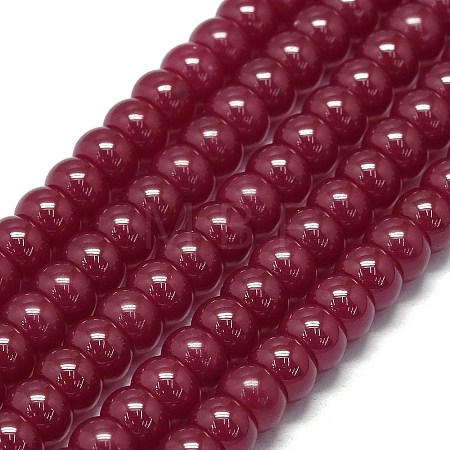 Lab Grown Red Corundum Beads Strands G-G106-O01-01-1-1