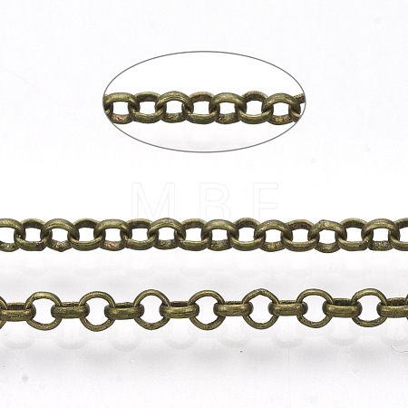 Soldered Brass Coated Iron Rolo Chains CH-S125-08B-AB-1