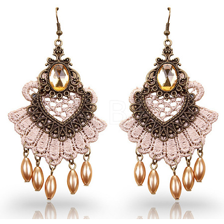 Alloy Plastic Chandelier Earrings FS-WG86F33-03-1