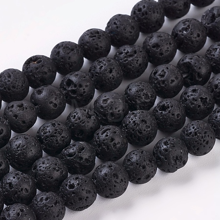 Natural Lava Rock Beads Strands X-g434-8-1
