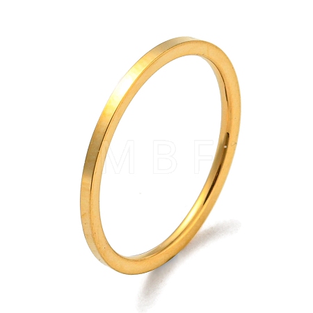 Ion Plating(IP) 304 Stainless Steel Simple Plain Band Finger Ring for Women Men High Polished RJEW-F152-05G-G-1