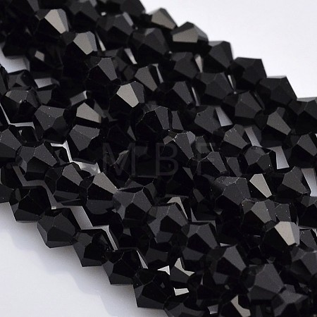 Faceted Bicone Glass Beads Strands X-EGLA-P017-3mm-04-1
