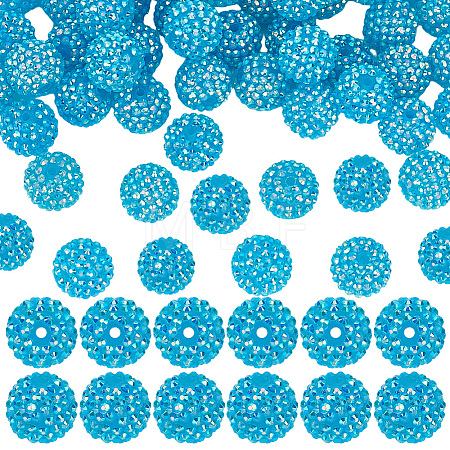 50Pcs Resin Rhinestone Beads RESI-PA0001-45C-1
