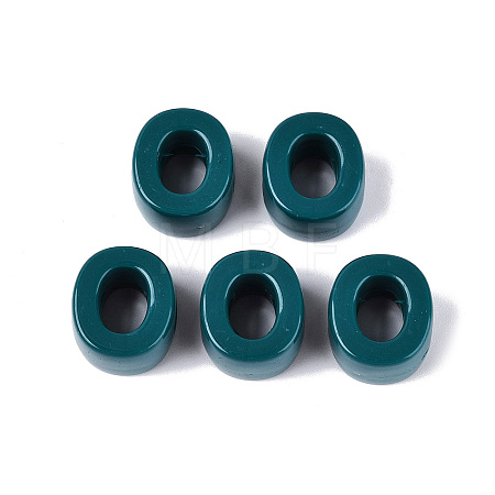 Opaque Acrylic European Beads OACR-M027-01O-09-1