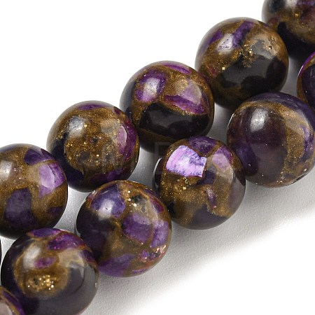 Synthetic Gold Clinquant Stone Beads Strands G-P549-A01-01E-1