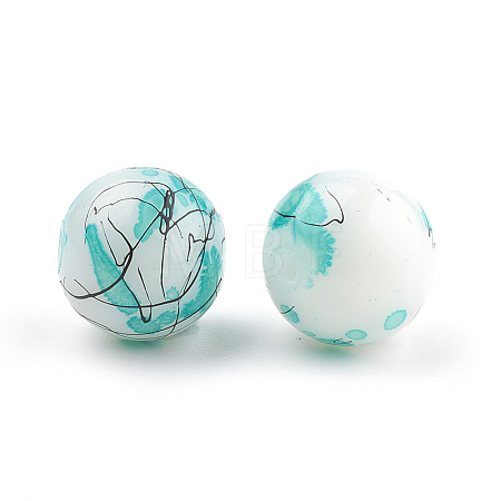 Drawbench & Baking Paint Glass Beads Strands X-GLAA-S176-6mm-13-1