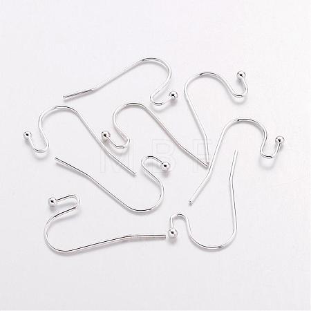 Silver Color Plated Brass Hook Ear Wire X-J0JQN-S-1