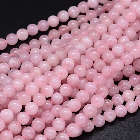 Pink Color Natural Madagascar Rose Quartz Beads Strands G-F222-41-10mm-1