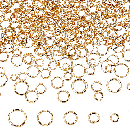500Pcs 5 Styles 304 Stainless Steel Open Jump Rings STAS-BBC0002-72-1