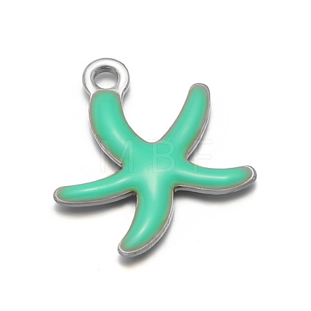 304 Stainless Steel Enamel Charms STAS-D361-04P-06-1