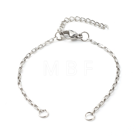 Tarnish Resistant 304 Stainless Steel Box Chain and Bracelet Making AJEW-JB01063-1