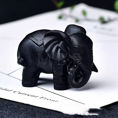 Natural Obsidian Ornament Home Desktop Decoration Craft PW-WG52939-24-1