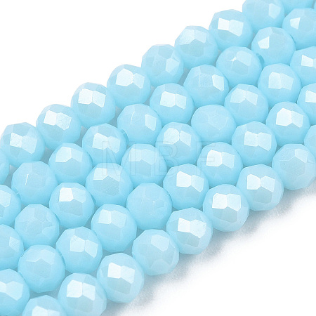 Electroplate Glass Beads Strands EGLA-A034-P10mm-A04-1