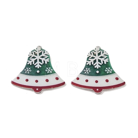 Christmas Themes Opaque Printed Acrylic Pendants LS-OACR-B037-01-1