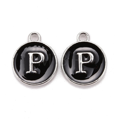 Platinum Plated Alloy Charms ENAM-S118-02P-P-1