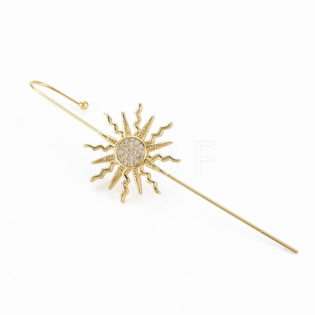 Sun Shape Stud Earring EJEW-N099-019-NF-1