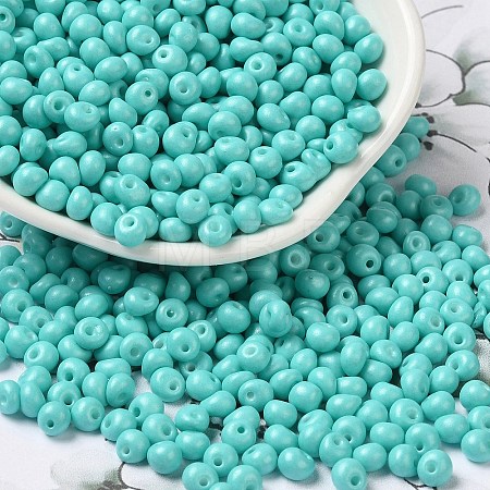 6/0 Opaque Baking Paint Glass Seed Beads SEED-M012-02A-01-1