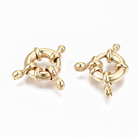 Brass Spring Ring Clasps X-KK-S356-112G-NF-1