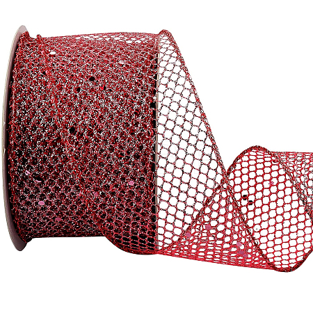 9M Sparkle Polyester Mesh Ribbon with Paillettes OCOR-WH20012-15F-1