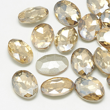 Pointed Back Glass Rhinestone Cabochons RGLA-T080-18x25mm-06-1