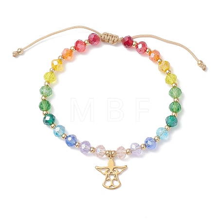 304 Stainless Steel Charm Bracelets BJEW-JB12828-01-1