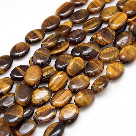 Natural Gemstone Tiger Eye Beads Strands X-G-L164-A-07-1