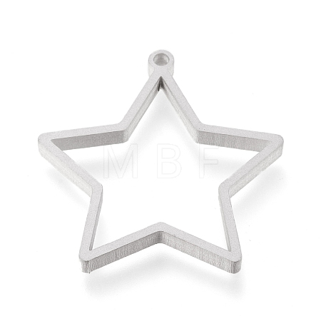 Tarnish Resistant 304 Stainless Steel Open Back Bezel Pendants STAS-K208-11P-1