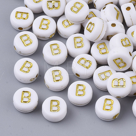Plating Acrylic Beads PACR-R242-01B-1