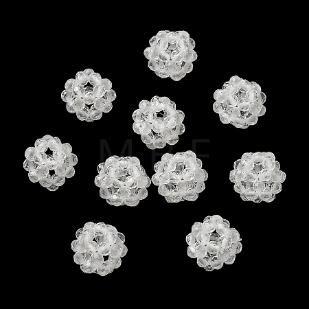 Natural Quartz Crystal Rock Crystal Woven Beads GG-CBA2E9C-F32-02-1